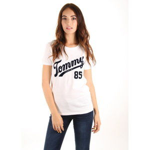 Tommy Hilfiger dámské bílé tričko Tommy - L (113)